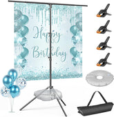 8.5x5Ft T Shape Backdrop Stand Adjustable Green Screen Photo Banner Holder